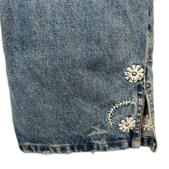 We The Free For Free People Steinbeck Patchwork Straight Leg Denim Jeans Size 27 - Picture 16 of 16